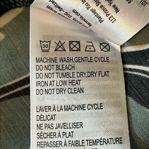 Farm Rio Arabesque Long-Sleeve Wrap Mini Dress Size M Green Floral - Picture 14 of 16